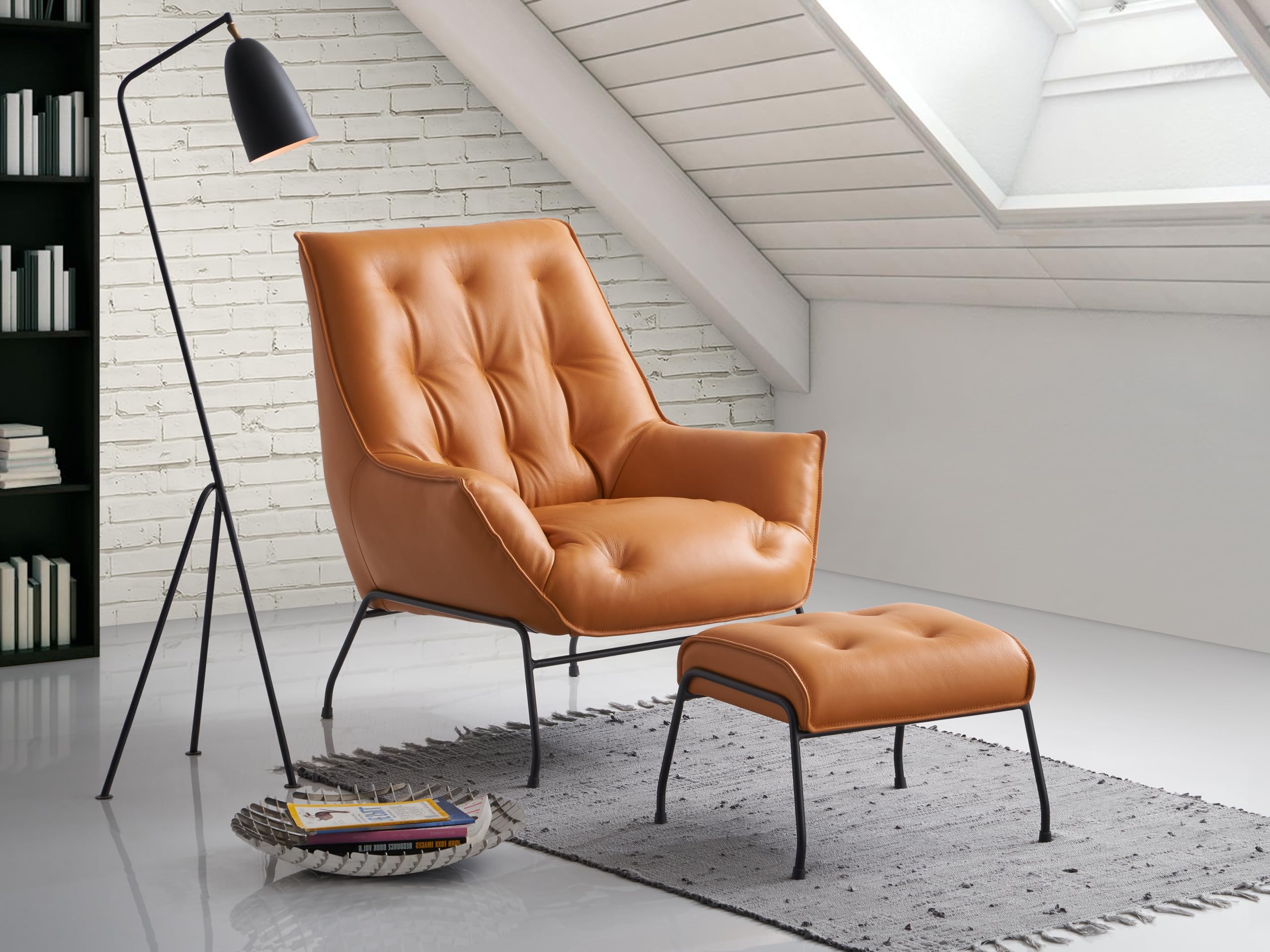 Amazon.com: Acme Zusa Upholstered Accent Chair and Ottoman : Home